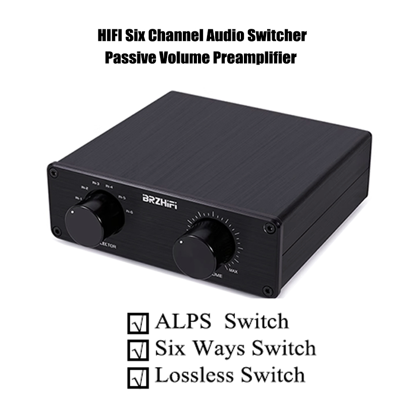 Passive Preamp - Hifi kayıpsız 6 yolları ses sinyali