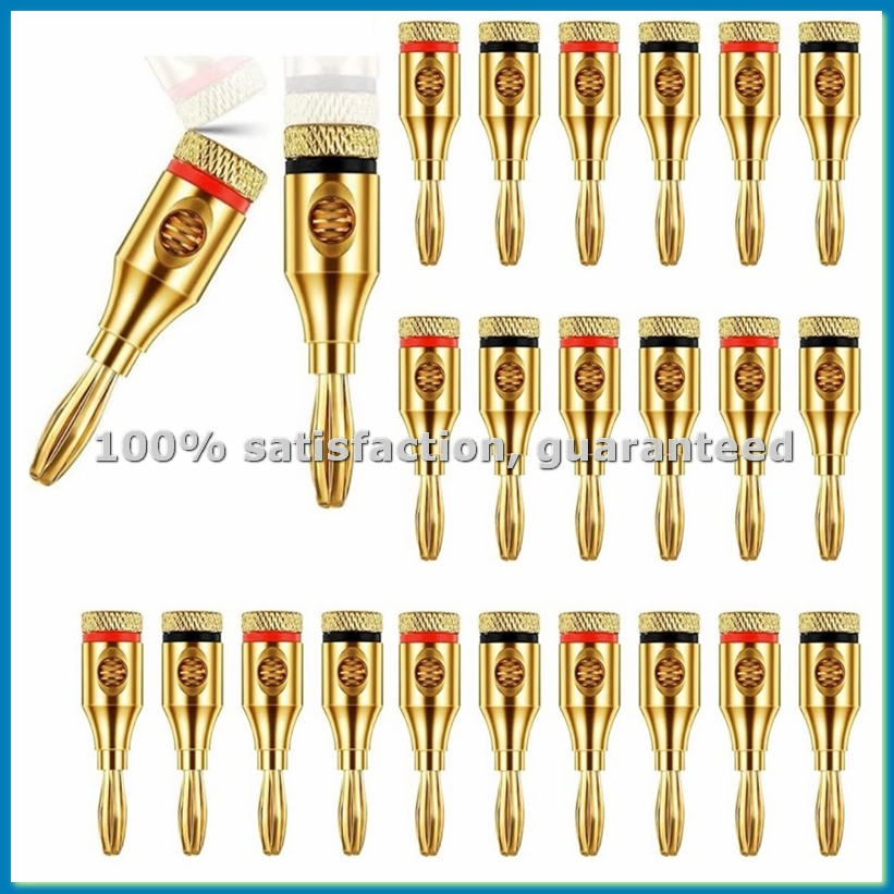 Banana Plug - 24 adet 4mm Altın Kaplama Müzikal